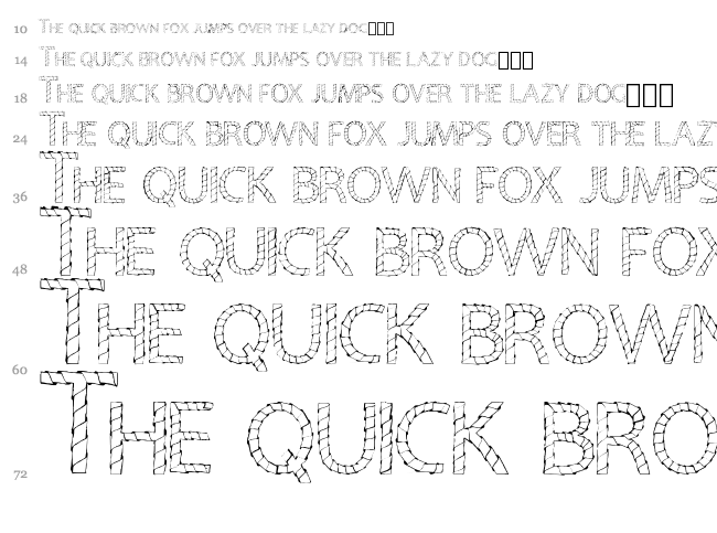 Papyrus EBO font waterfall